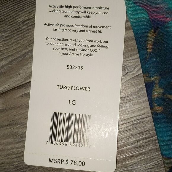 Active Life Reversible workout leggings Sz L - Picture 7 of 10